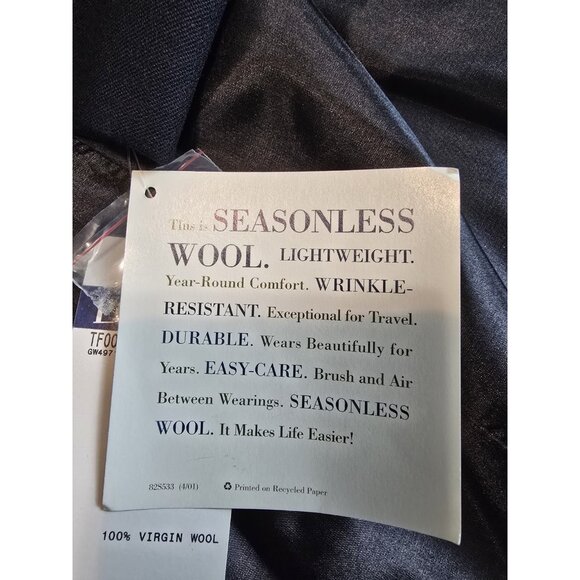 PENDLETON Vintage Double Breasted Blazer Jacket 100% Virgin Wool Black Career - Picture 12 of 13